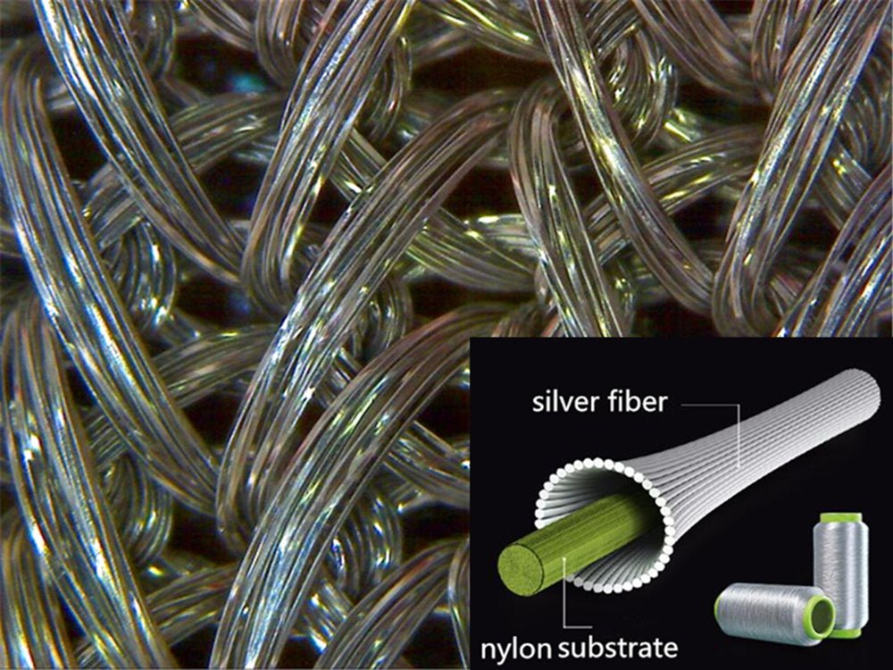 Anti-Static Silver Fiber Woven Fabric, High Shielding Efficiency, Permanent Antibacterial Cooling Textile Material - Amradield