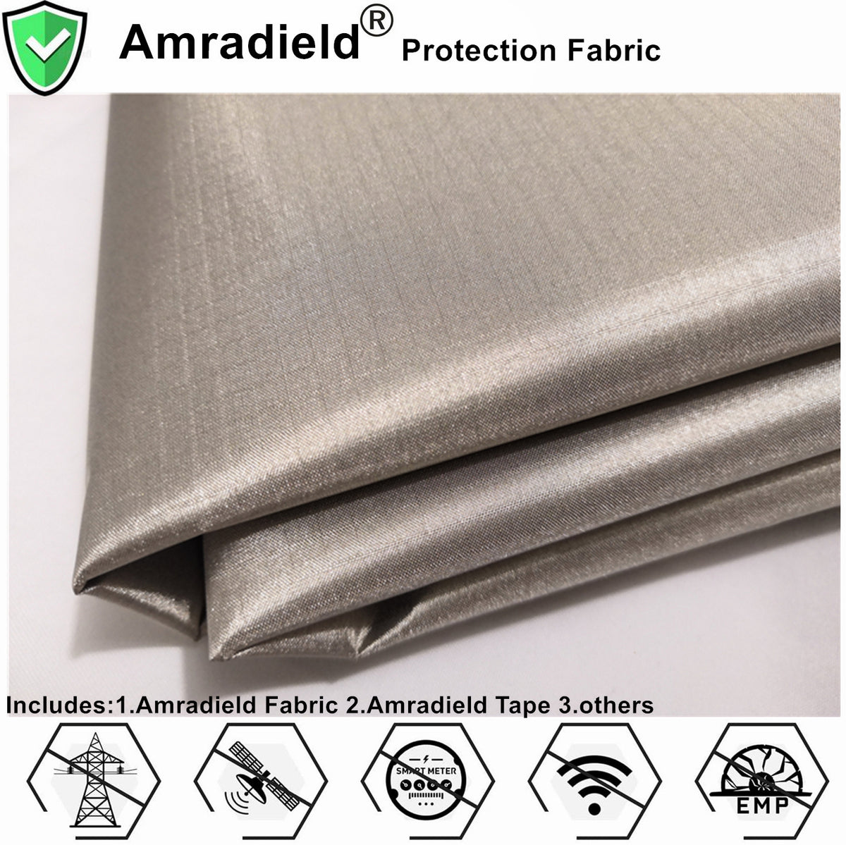 5G EMF Blocking Fabric for Electromagnetic Shielding Effectiveness Pla –  Amradield