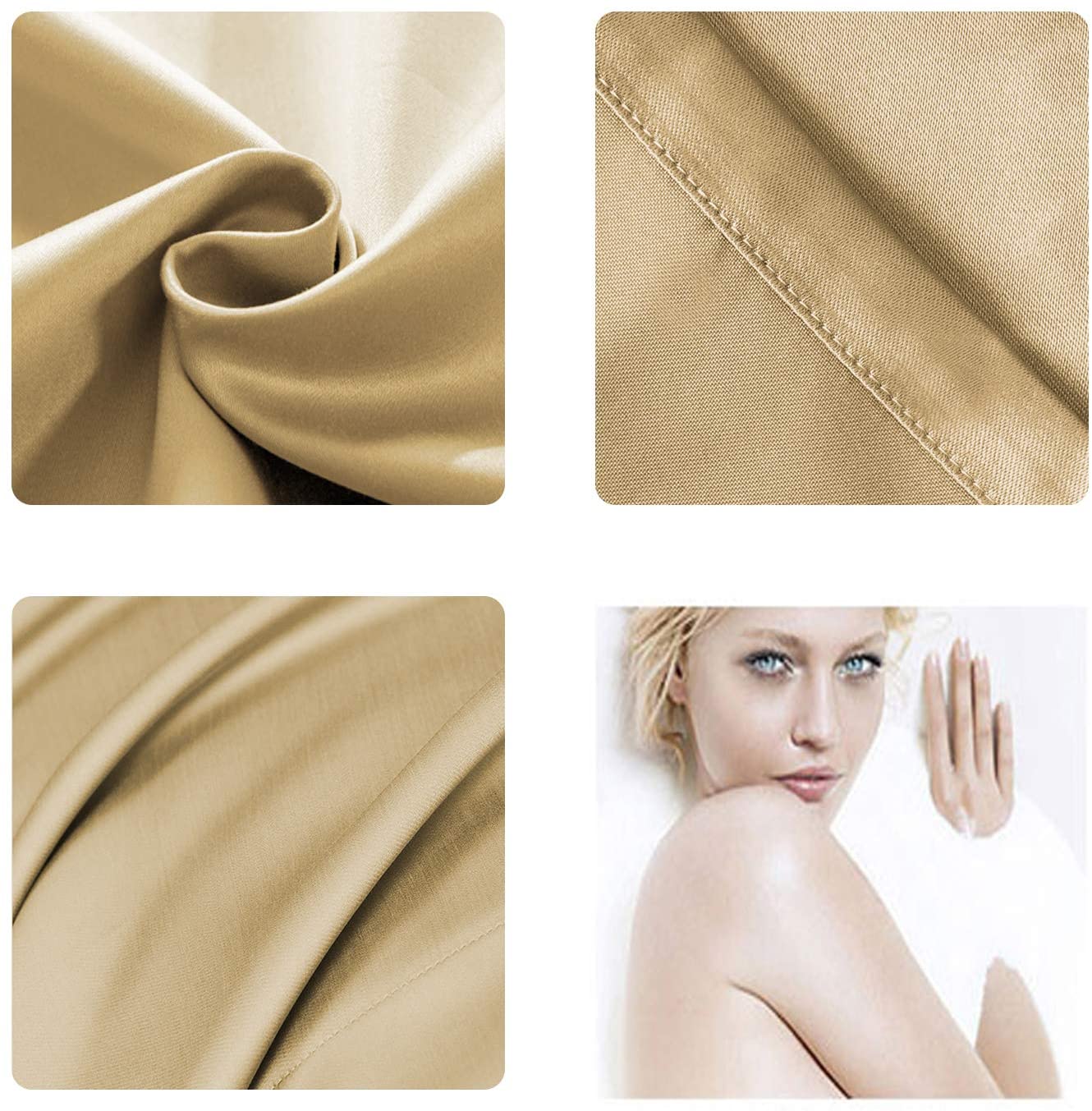 Copper Pillowcase for Fine Lines Wrinkles Reduction Hair Smoothing Anti-Aging