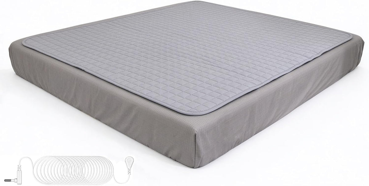 Earthing Grounded Mattress Pad Large Sleep Therapy Mat 55x79inch Increase Energy