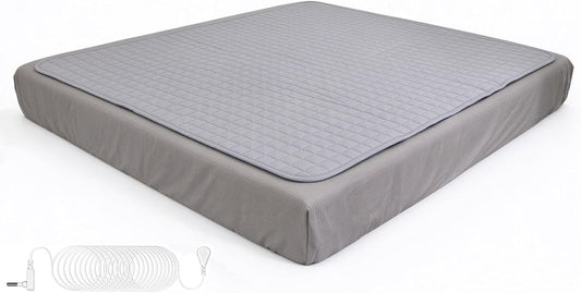 Earthing Grounded Mattress Pad Large Sleep Therapy Mat 55x79inch Increase Energy