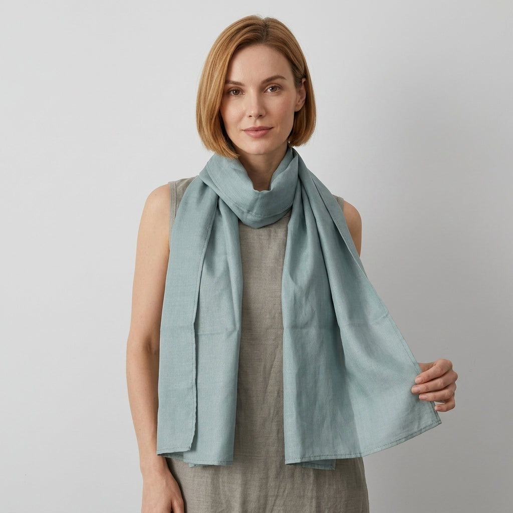 Faraday Protection Scarf, Silver Fiber Fabric, RF Blocker Radiation Protection, 5G, WiFi, Cellular, Bluetooth. High Shielding Efficiency