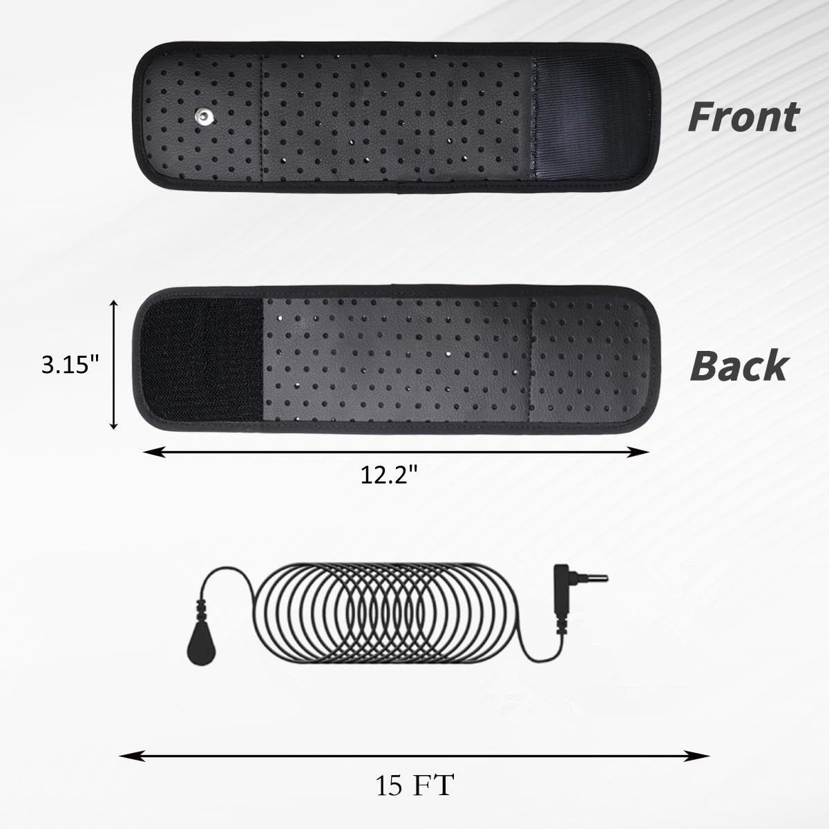 Grounding Wrist Strap, Grounding Bracelet with 15 Feet Grounding Cord, Earth-Connected Grounding Wristband for Sleep, Energy, Pain Relief, and Inflammation