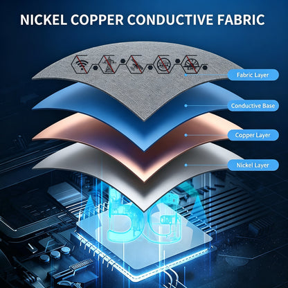 Ripstop Nickel Copper Conductive Fabric, EMI EMF RF Shielding Cloth, Flexible Anti-Static Shielding Textile for Electronic DIY, Industrial Shielding & Signal Isolation