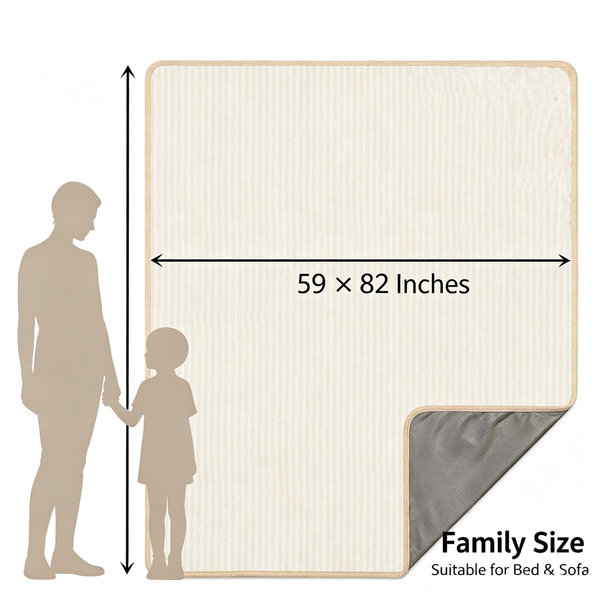 Silver Fiber EMF Shielding Blanket, Elastic Cotton Soft Faraday Blanket, EMI RF Anti-Radiation Cover for Home Office Sleep