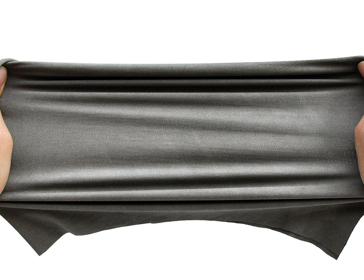 EMF Shield Silver Knit Fabric | Antibacterial Anti-Static Cooling Breathable Functional Fabric 4 Way Stretchy - Amradield