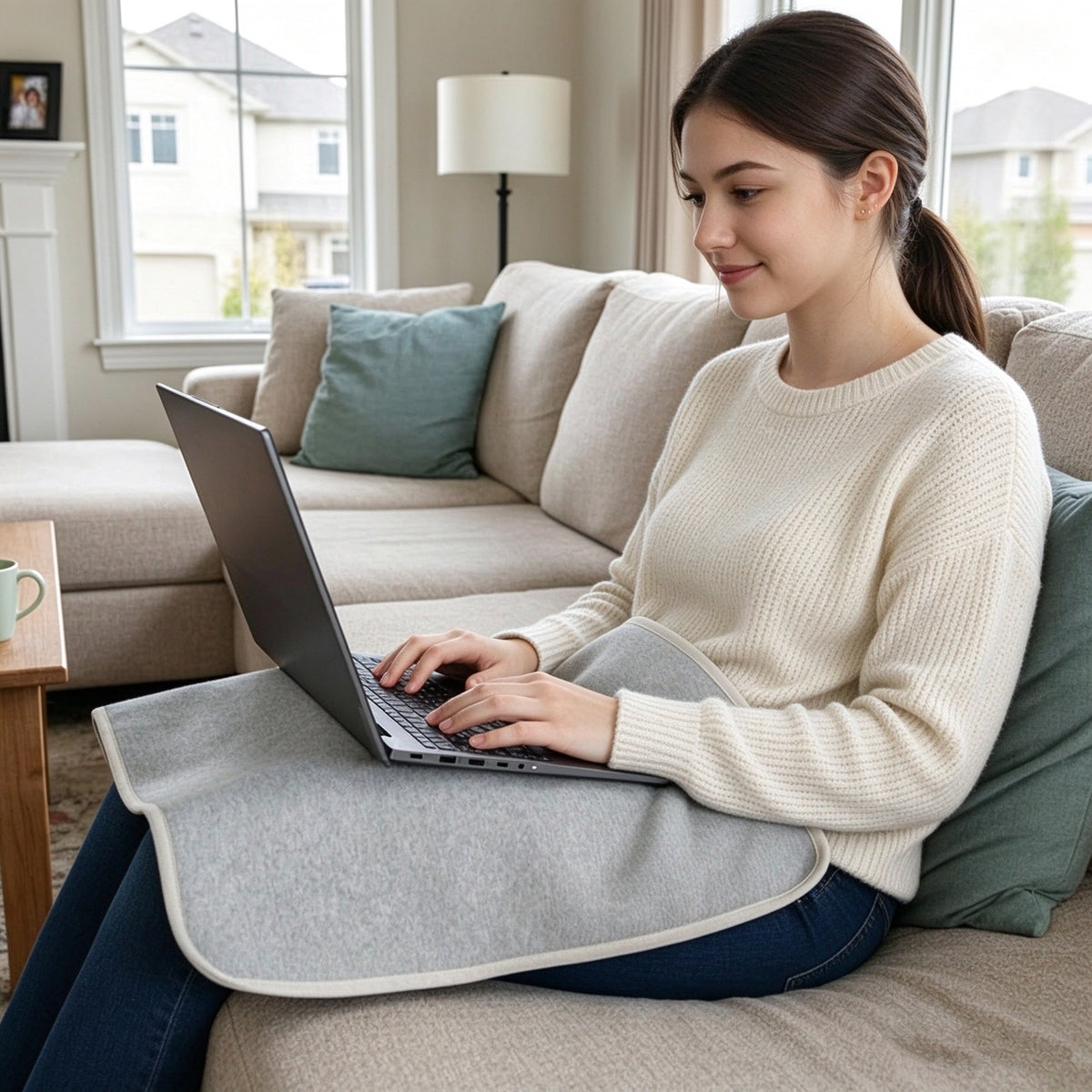 EMF Blocking Blanket for Laptop & Cell Phone - Faraday Blanket, EMF Laptop Shield & Radiation Protection Lap Pad