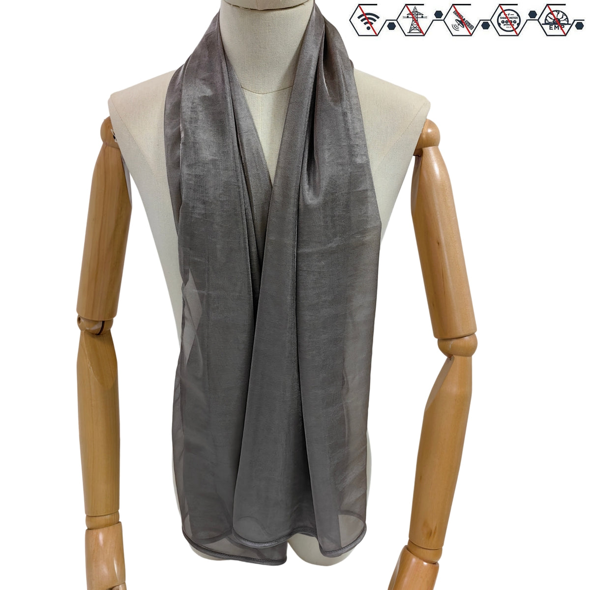 EMF Protection Scarf made by Pure Silver Mesh 70x145cm