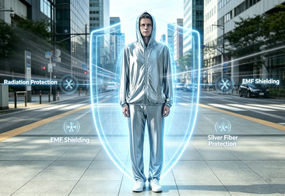 Full-Frequency EMF Blocking Thermal Hoodie Set, High-Purity Silver Fiber Skin-Friendly Radiation Protection Daily Base Layer - Amradield