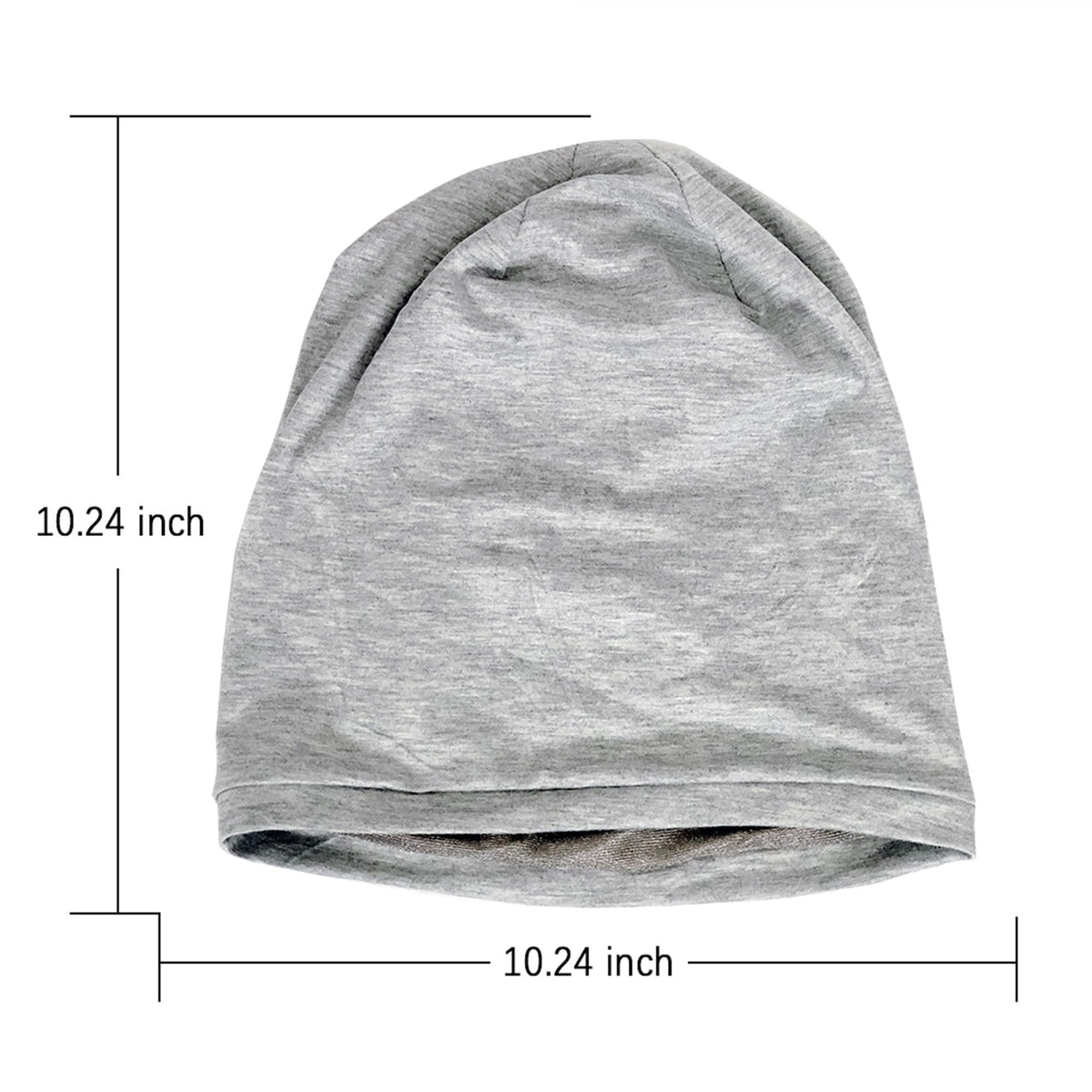 EMF Protection Beanie Hat | Cotton Outer with Silver Fiber Knit Lining, Silver Fabric Radiation Shielding Cap
