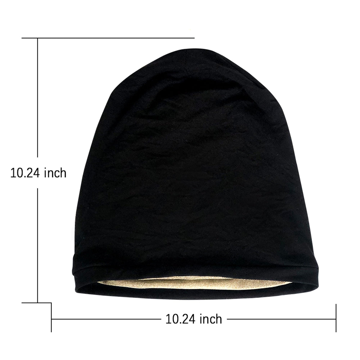 EMF Protection Beanie Hat | Cotton Outer with Silver Fiber Knit Lining, Silver Fabric Radiation Shielding Cap