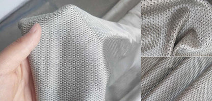 Thick Pure Silver Fiber Bird Eye Fabric