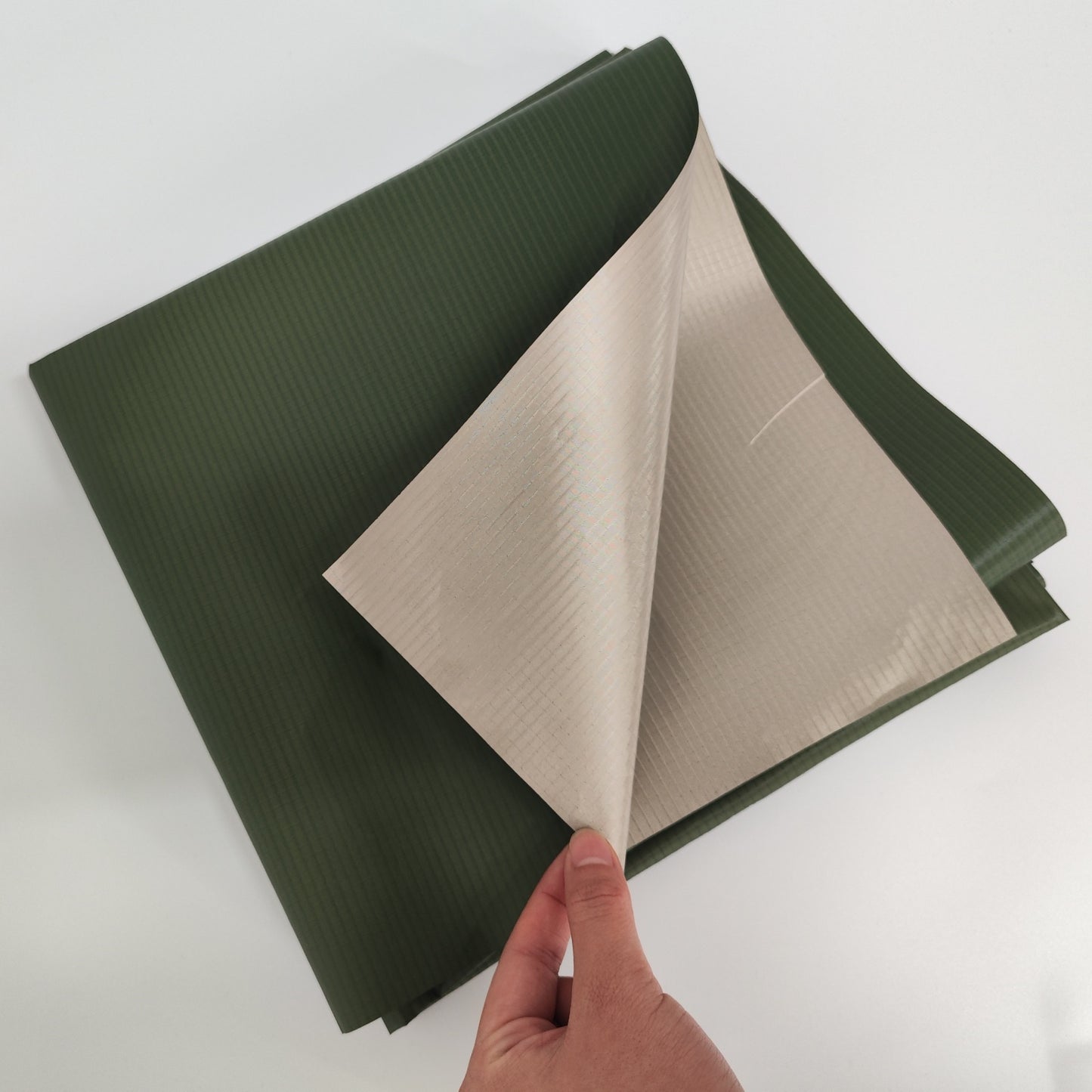 Olive Green Nickel Copper EMF RF Anti-Radiation Cloth, Infrared Thermal Blocking Fabric for Outdoor Ghillie Suit, Invisible Tent, DIY Shielding