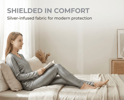 Silver Fiber Conductive Fabric Clothing | Electromagnetic Shielding Silver Ion Anti-Bacterial Base Layer Clothing - Amradield