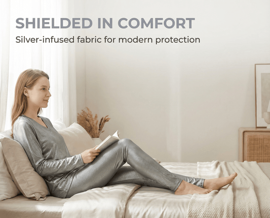Silver Fiber Conductive Fabric Clothing | Electromagnetic Shielding Silver Ion Anti-Bacterial Base Layer Clothing - Amradield