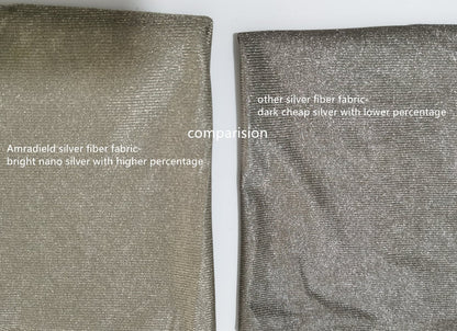 Silver Fiber Knit Fabric, EMF Radiation Shielding, Antibacterial Anti-Odor Conductive Stretch Fabric for Apparel & Industrial Use - Amradield