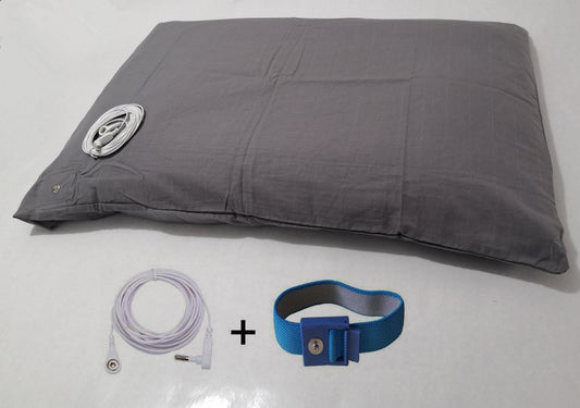 Earthing Fitted Sheets and Pillowcase Kits -Silver Fiber EMF Protection for Better Sleep