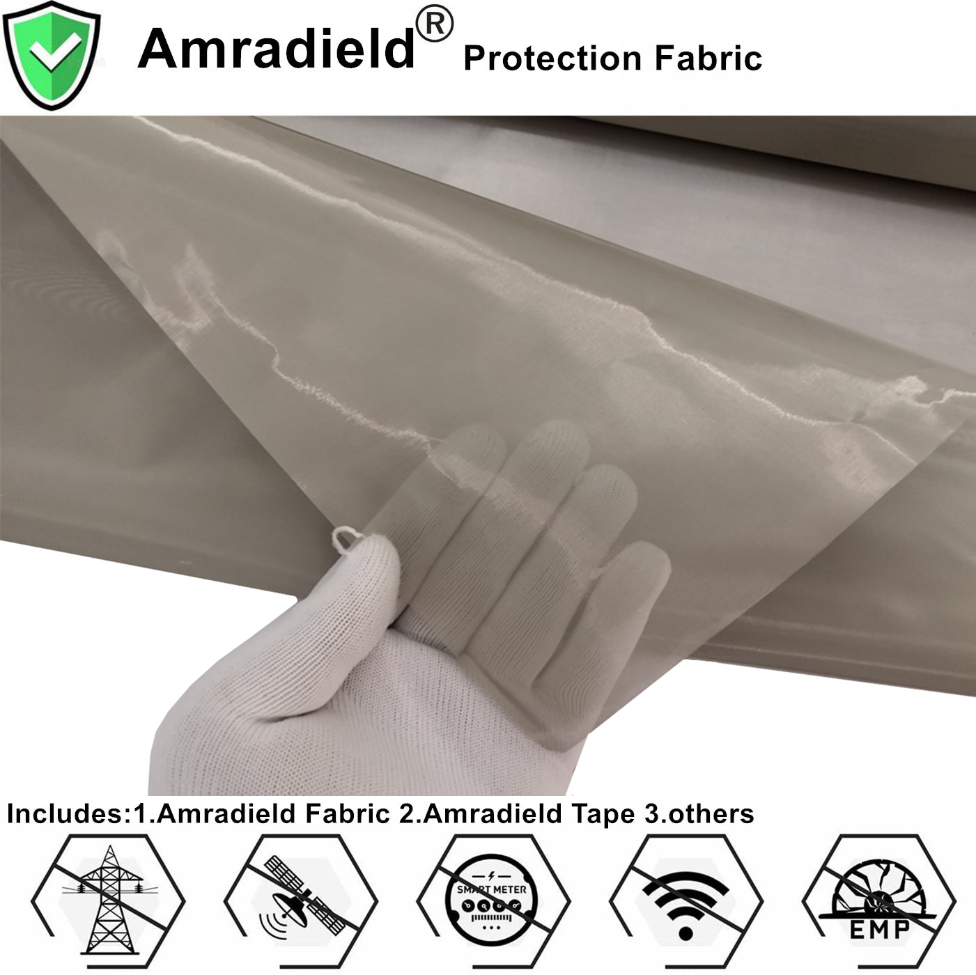 EMF/EMI Protection Conductive Fabric Air Permitted