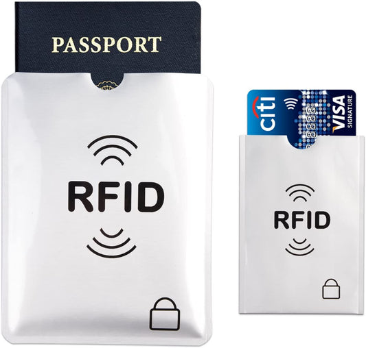 Anti Theft 12 RFID Blocking Credit Card Sleeves 3 Passport RFID Security Holders