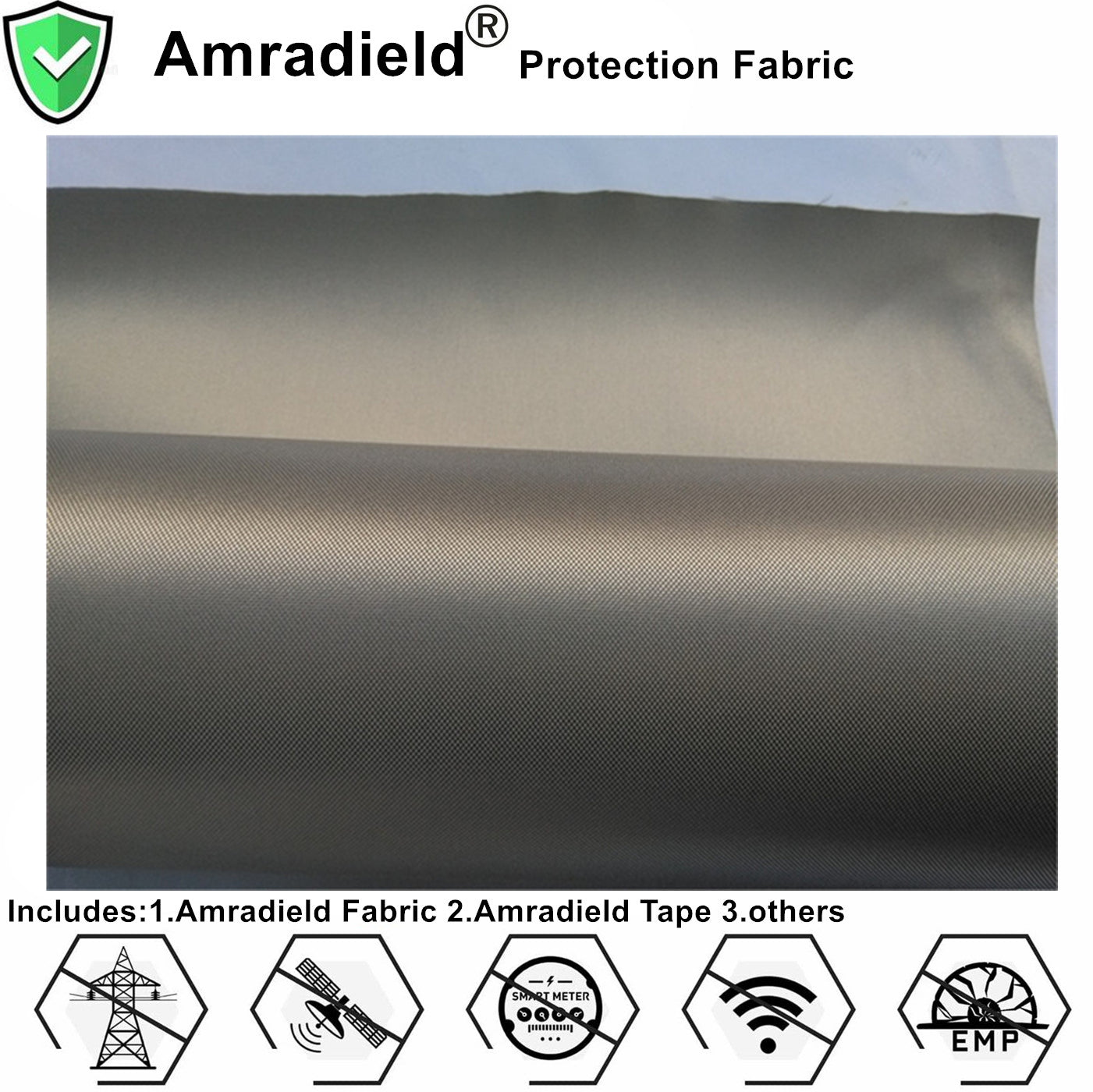 EMF Protects Pure Copper Fabric To Block RFID Radiation Wifi EMI