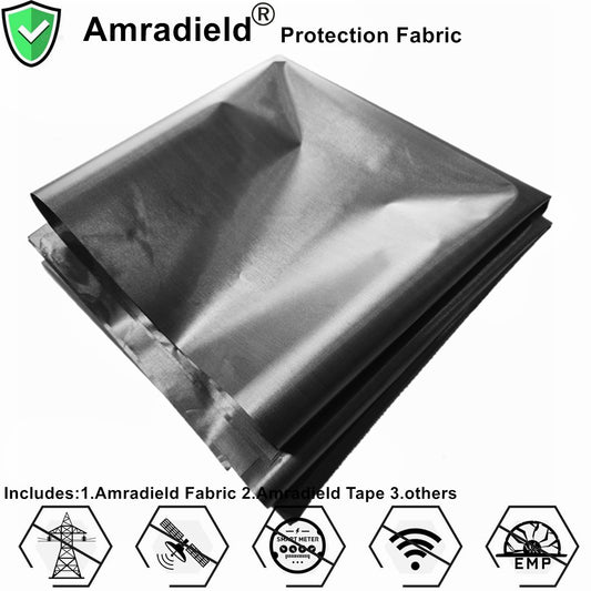 Carbon Copper Faraday Conductive Fabric 2 Sides Black