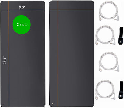 Grounding Mat Kit (2 Pack) for Healthy Earthing Energy with Grounding Wristbands