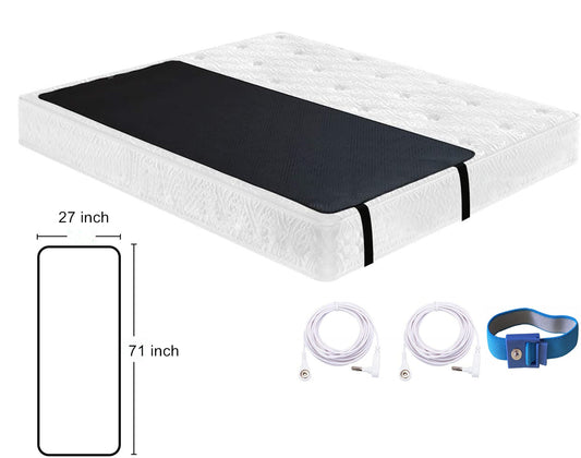 Therapy EMF Grounding Mats Conductive Carbon Leatherette Pad for Better Sleep