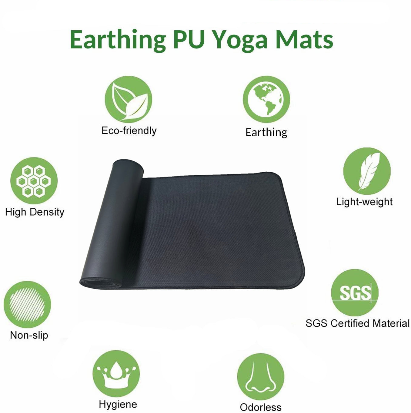 Earthing Yoga Mats Therapy Sheet Improves Sleep,Balance Blood Circulation 71x24"