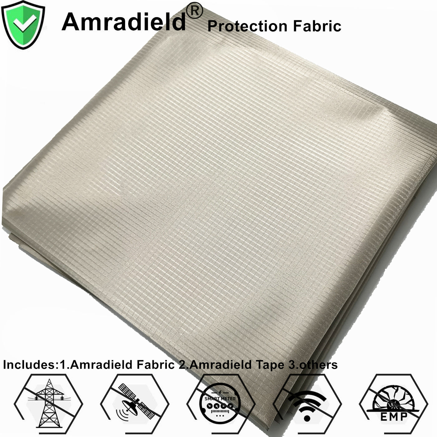 Military 5G EMF Blocking Fabric Ripstop with 3 Proof