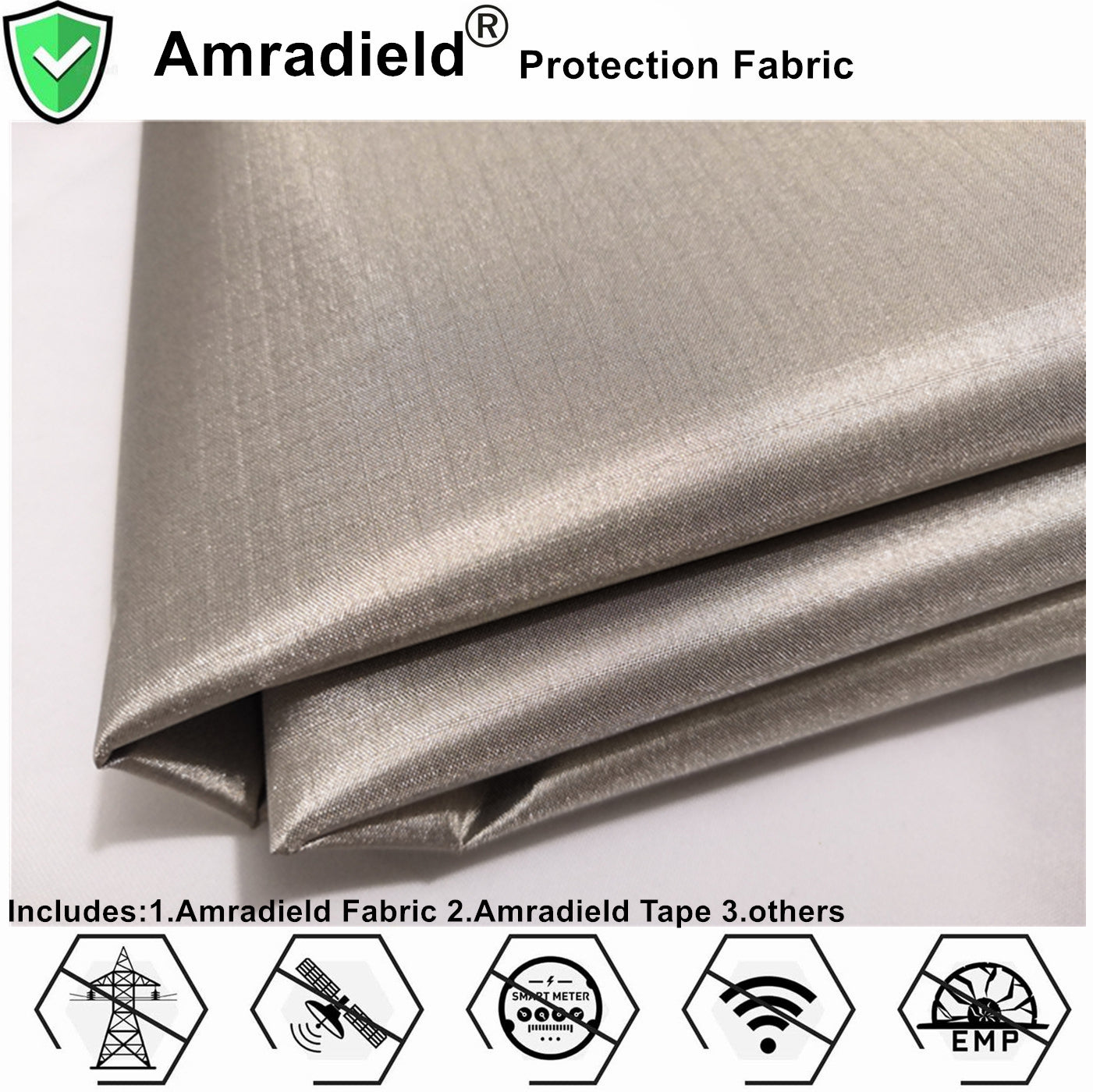 Anti oxidation 5G EMF Blocking Fabric for Electromagnetic Shielding Effectiveness Plaid Type