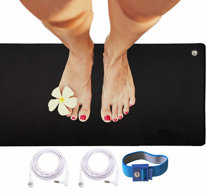 Large Grounding Therapy Mats Improves Sleep, Reduces EMF Inflammation 39.3x11.8"