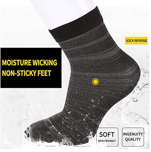 Anti Bacteria EMF Casual Socks for Therapy Healthy Silver Fiber Unisex 2 packs