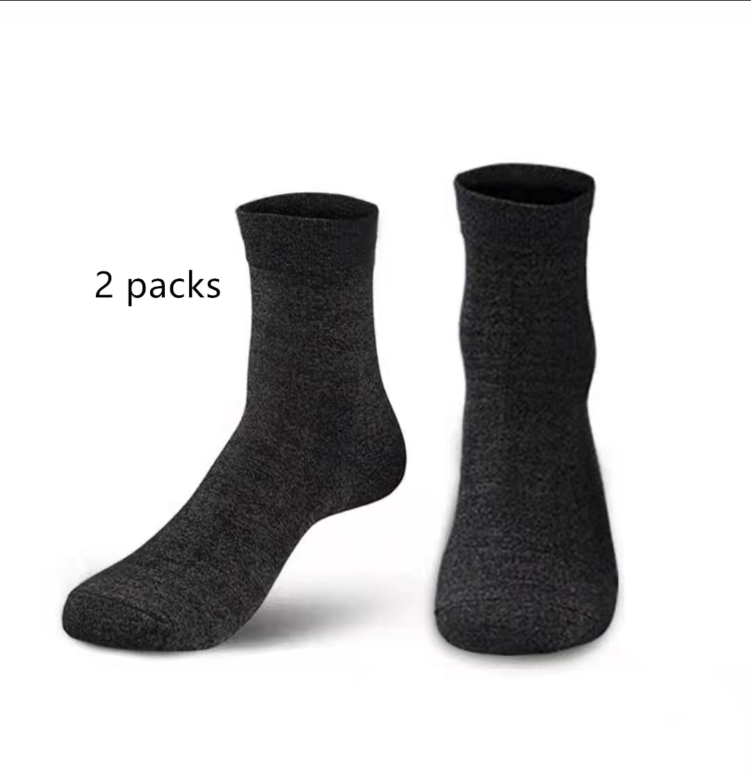 Anti Bacteria EMF Casual Socks for Therapy Healthy Silver Fiber Unisex 2 packs