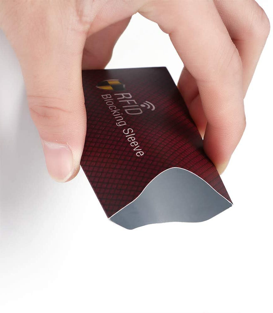 RFID Blocking Sleeve Protector Holder for ID Credit Card Anti Theft Scan 4 pcs
