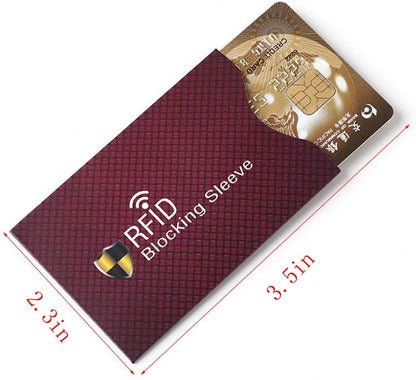 RFID Blocking Sleeve Protector Holder for ID Credit Card Anti Theft Scan 4 pcs