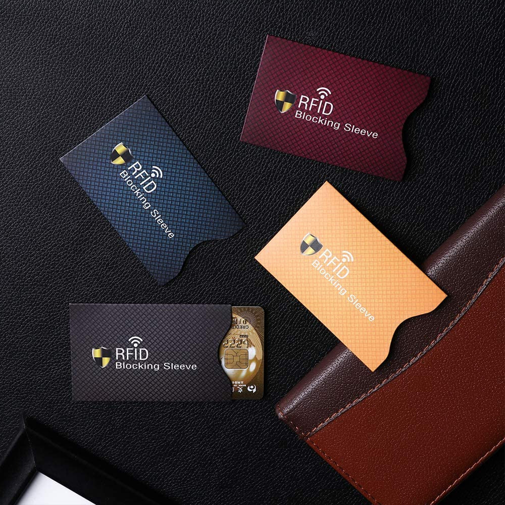 RFID Blocking Sleeve Protector Holder for ID Credit Card Anti Theft Scan 4 pcs