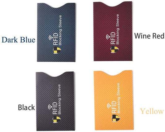 RFID Blocking Sleeve Protector Holder for ID Credit Card Anti Theft Scan 4 pcs