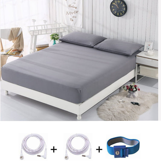 Earthing Fitted Sheets and Pillowcase Kits -Silver Fiber EMF Protection for Better Sleep