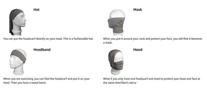 EMF EMI Protection Headgear Scarf Blocking Radiation Wifi 4 way Stretch Bandana