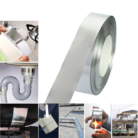 Aluminum Tape/Aluminum Foil Tape -2 inch Wide x 164 feet Long (Thickness 3.4 mil),Perfect for HVAC, Duct, Pipe, Insulation,Metal Repair