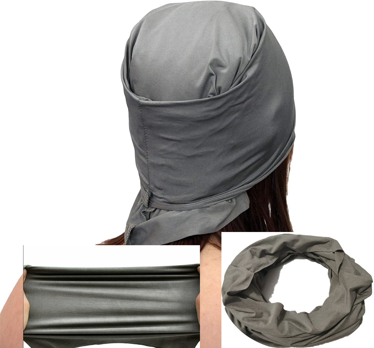 EMF EMI Protection Headgear Scarf Blocking Radiation Wifi 4 way Stretch Bandana