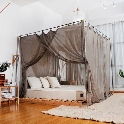 EMF Protection EMI Shielding Radiation Protection Canopy Bed Mosquito Net-Silver Fiber Mesh