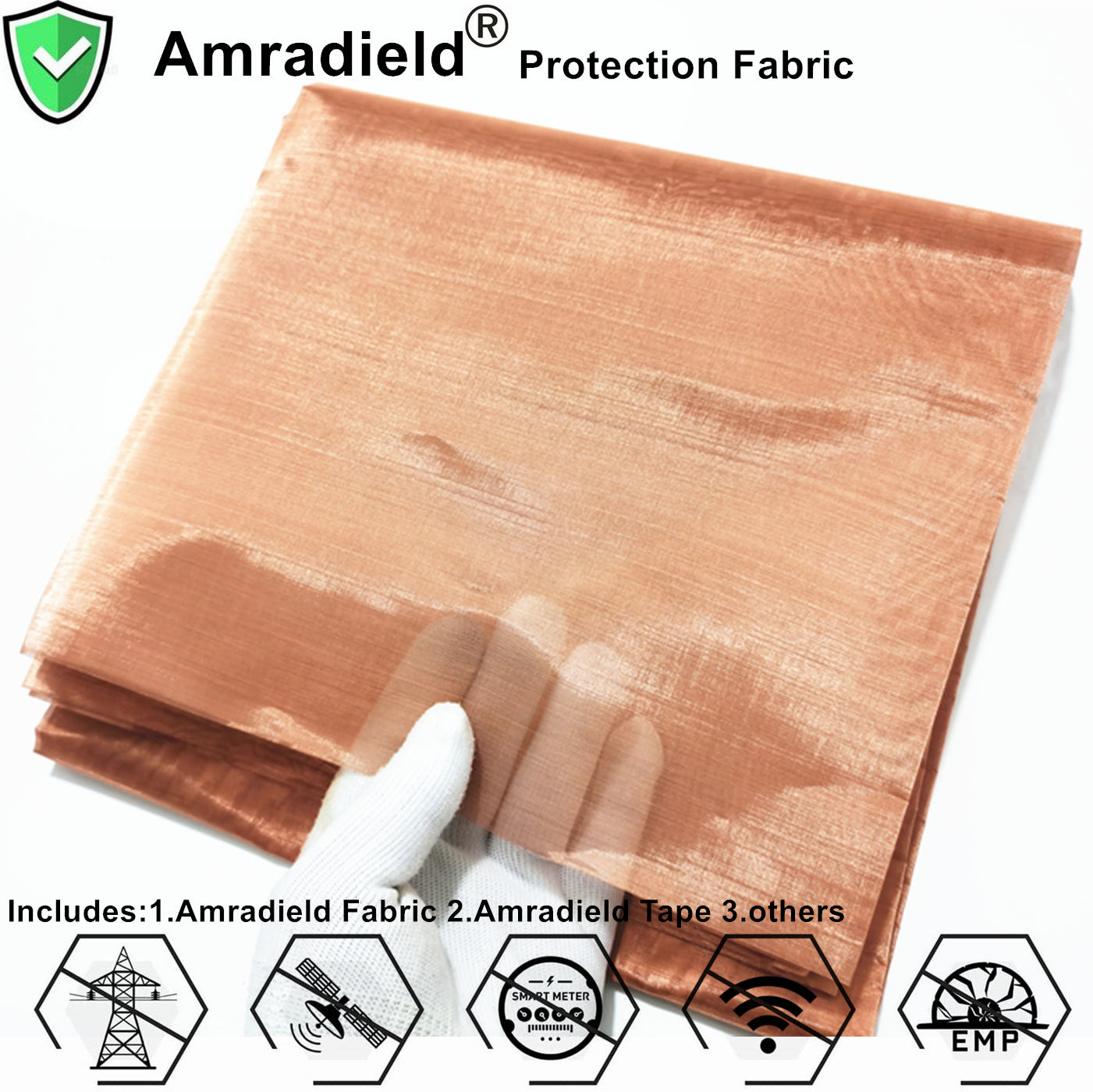 Pure Copper Mesh Dense Filter Virus Proof Anti Bacteria Breathable Fabric Sheets for Mask