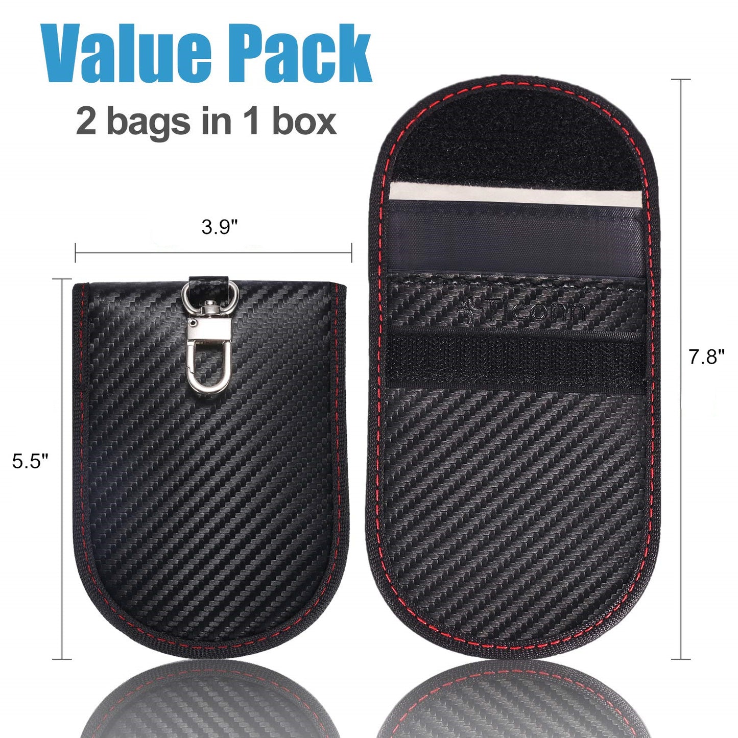 Faraday Bag for Key Fob,Faraday Cage Protector 2 pack