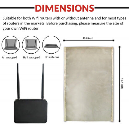 WiFi Router Cover EMF Radiation Protection Shielding RF Cover Guard Blocking 5G