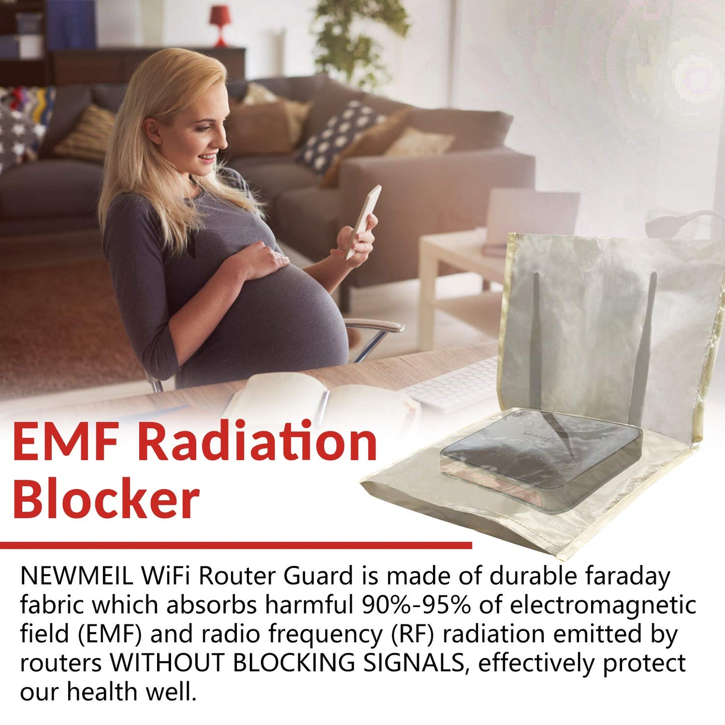 WiFi Router Cover EMF Radiation Protection Shielding RF Cover Guard Blocking 5G