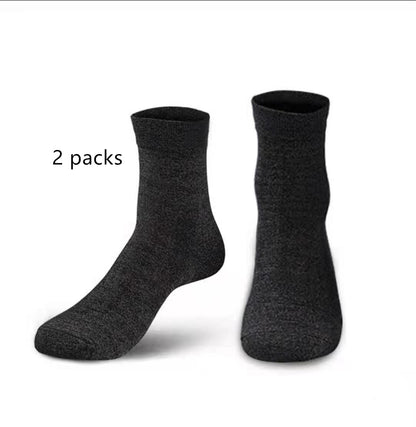Anti Bacteria EMF Casual Socks for Therapy Healthy Silver Fiber Unisex 2 packs - Amradield