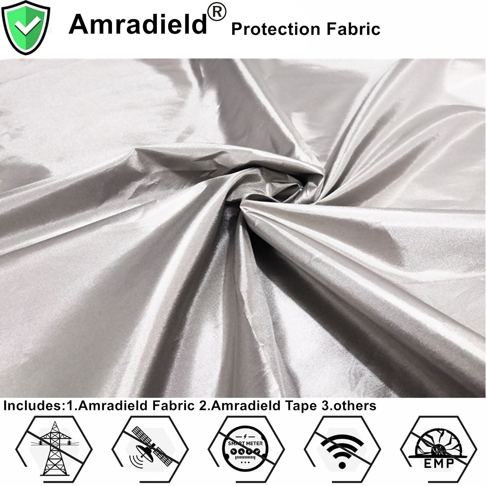 Copper Fabric Preventing from RFID and Reducing EMF Identity Theft Blocker for Your Wallet Protective Clothes Soft Type