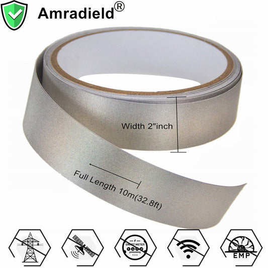 Faraday Copper Tape Magnetic Conductive Electrode Tape Fabric, RF/EMI/EMF Shield