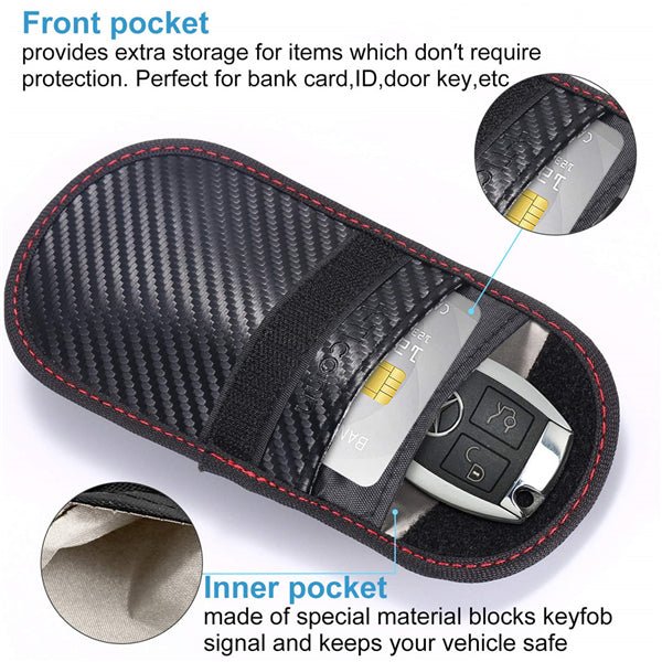 Faraday Bag for Key Fob,Faraday Cage Protector 2 pack - Amradield